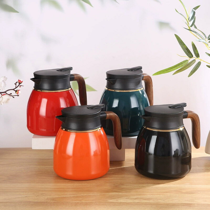 保溫壺316不銹鋼燜茶壺智慧顯溫咖啡壺茶水分離保溫水壺禮品批發【Snowbelle優選】
