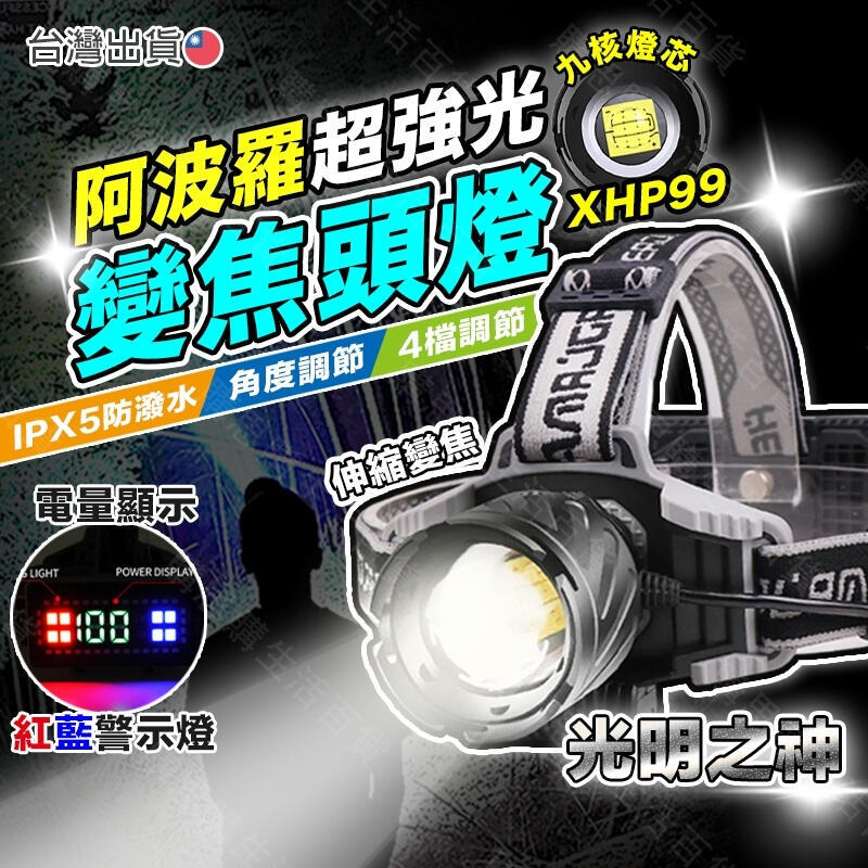新品上市【最新款XHP99可變焦】LED頭燈 強光頭燈 伸縮頭燈 魚眼頭燈 釣魚 露營 登山 探險 頭戴式頭燈