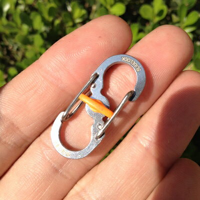 不銹鋼快掛扣防盜鎖定創意8字背包扣迷你鑰匙扣EDC戶外隨身快掛扣 5