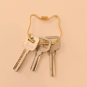 鑰匙扣 鑰匙圈 情侶鑰匙扣黃銅可愛貓頭個性創意汽車鑰匙圈女精致高級感小眾設計【DD50307】