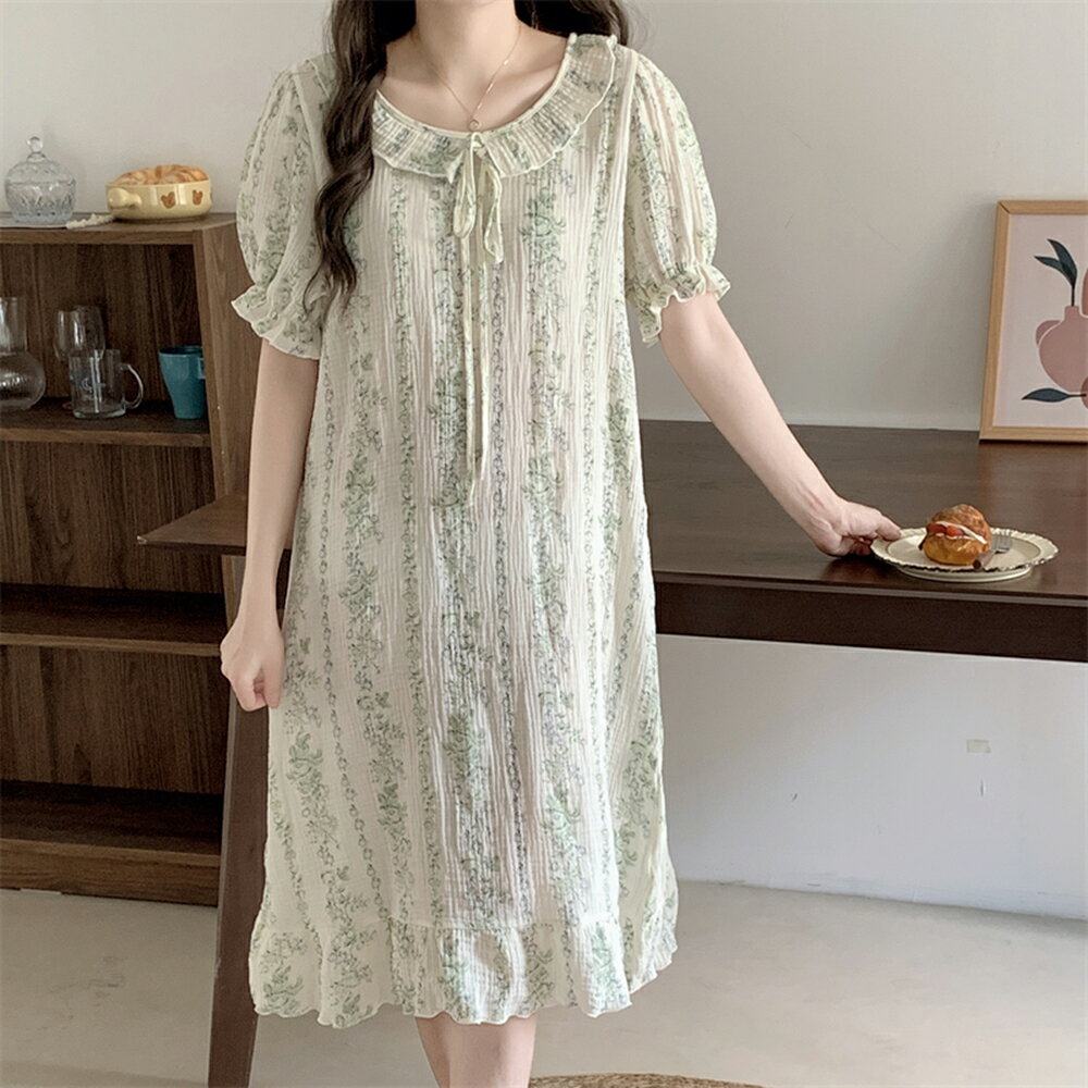 ＊ORead＊復古風小碎花睡裙蕾絲蕾絲連身裙(圖片色M~2XL)【限定加碼✿全館滿額再折】