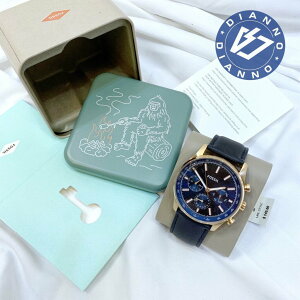 帝安諾-實體店面 FOSSIL 手錶 時尚 簡約 皮錶帶 三眼 三環 湛藍 玫瑰金 BQ2449【APP下單享4%點數】