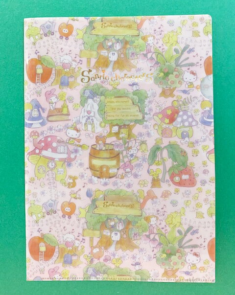 【震撼精品百貨】Hello Kitty 凱蒂貓 三麗鷗 KITTY 日本A4文件夾/資料夾-森林蘋果#50420 震撼日式精品百貨
