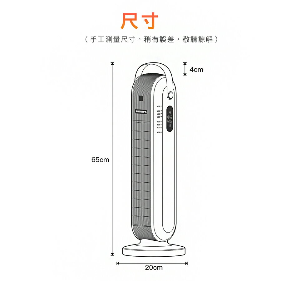 PHILIPS飛利浦 直立式暖風機 【可遠程遙控】 電暖器 暖風機 暖氣機 暖氣 電暖爐 塔式暖風機 AHR2142FD 8