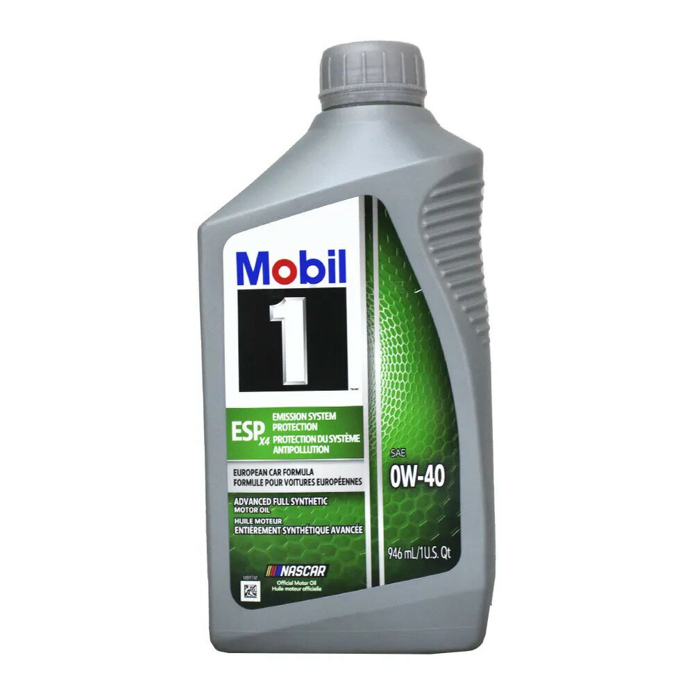 MOBIL 1 ESP X4 0W40 超低廢氣排放 全合成機油
