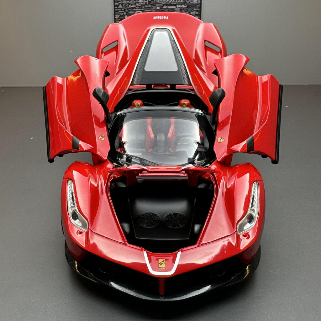 Ferrari Rafa拉法敞篷 跑車模型車 1:22合金車模 回力發聲光遙控車 電池車音樂 模型擺件 遙控車節日禮物