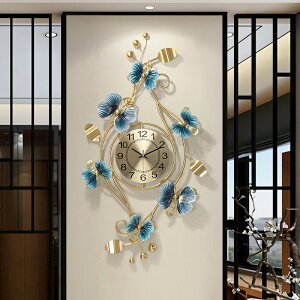歐式創意掛鐘 靜音時鐘 掛牆鍾 金屬壁鐘 現代時尚潮流鐘錶 家用客廳餐廳掛錶 沙發背景牆壁掛飾 牆面裝飾品