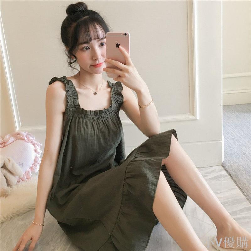 吊帶睡裙女夏季薄款居家可愛公主風家居服夏天韓版學生睡衣可外穿