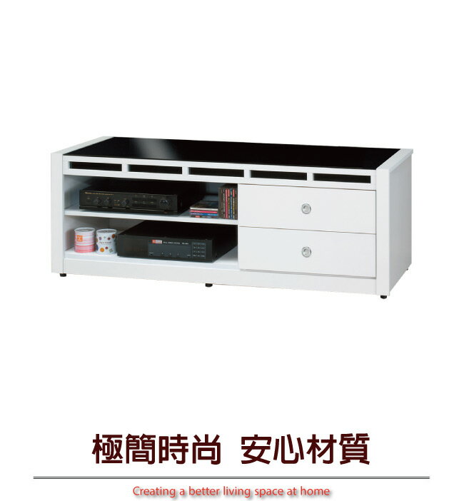 APP下單享點數4%｜【綠家居】班威爾4.9尺二抽玻璃電視櫃/視聽櫃(二色可選)