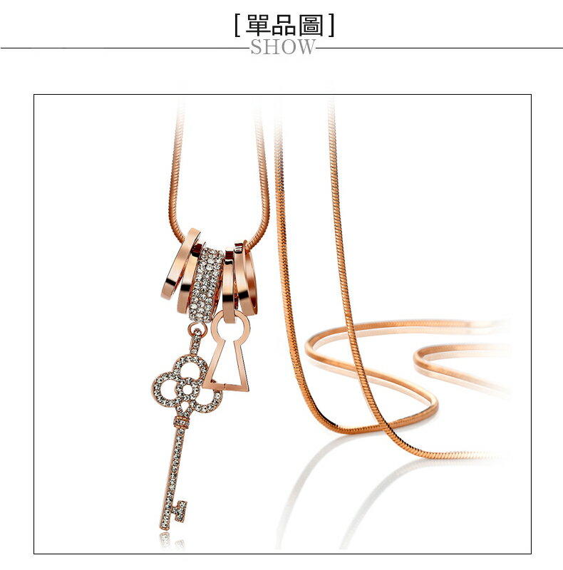 韓國時尚長款掛鏈毛衣鏈女鑰匙衣服掛件秋冬配飾簡約個性項鏈飾品 7