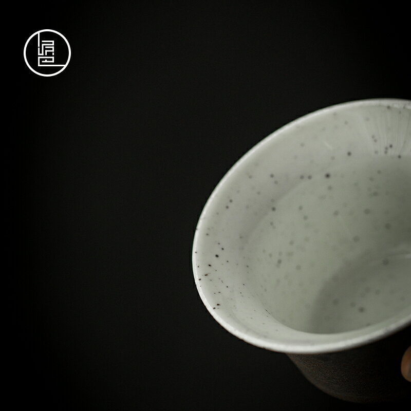 泥巴人鎏金暗香三才蓋碗陶瓷功夫茶具大號茶杯粗陶復古單個不燙手