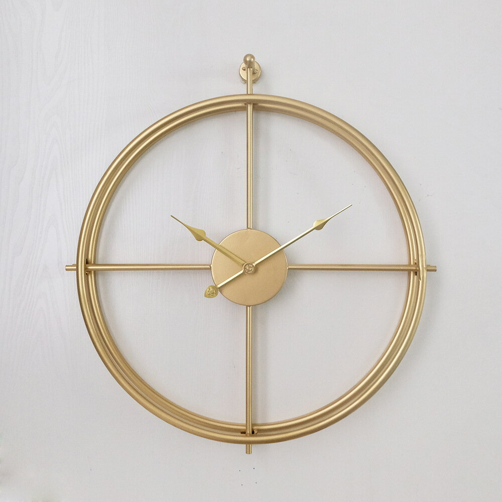 簡約家居客廳玄關掛鐘 北歐風鐵藝鐘表 創意墻壁裝飾時鐘掛表