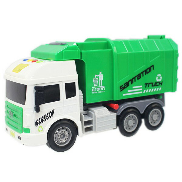 寶樂星 環衛車 垃圾車 9834A-B (附電池)/一臺入(促350) 慣性動力垃圾車 有音效燈光 垃圾車模型車-生K3965