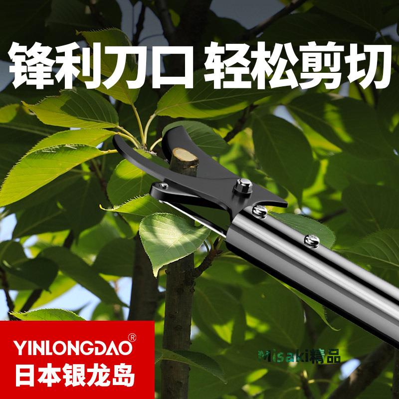 高枝剪修剪樹枝剪刀伸縮加長桿B園藝果樹高空剪枝長柄摘果神器-Misaki精品