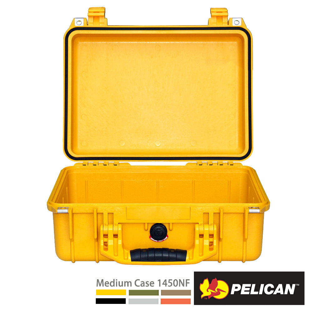 限時★.. 美國 PELICAN 1450 NF 氣密箱-空箱 不含泡棉 黃 公司貨【夏日限時 全館點數5倍送】