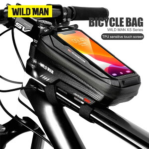 【日本代購】WILD MAN X2 自行車包 EVA 硬殼防水觸控螢幕大容量公路自行車登山車防震騎行