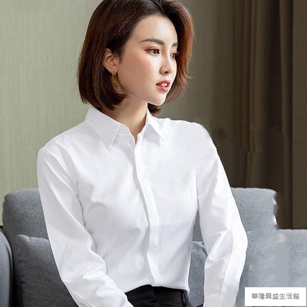 白襯衫 長袖襯衫 設計感小眾 職業正裝 短袖襯衫 女裝 工作服 襯衫女 上衣女 制服 工裝 白色襯衫 長袖上衣