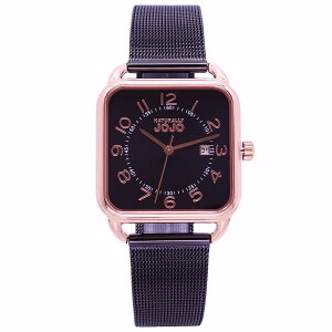 NATURALLY JOJO 時尚大道米蘭風格優質腕錶-黑-JO96930-88R