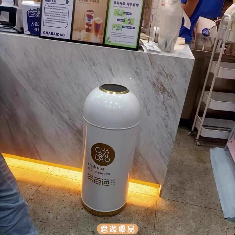 垃圾桶 不鏽鋼垃圾桶 家用垃圾桶 帶蓋垃圾桶 大號商用垃圾桶酒店商場圓形不銹鋼子彈頭優質奶茶店咖啡店收納桶