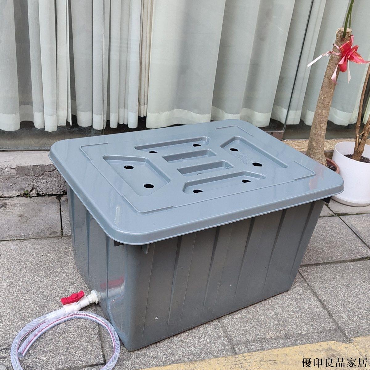 免運 附發票 塑料箱 周轉箱 收納箱 工具箱 加厚塑膠水箱長方形周轉箱方形收納養魚水產養殖家用水桶寬口
