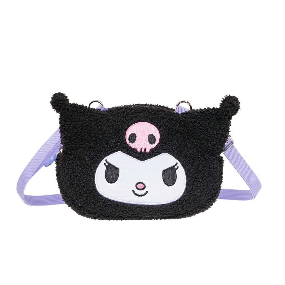 IMPACT 怡寶 酷洛米 KUROMI 絨毛側背包 白 H9591 (IMQKU006BK)