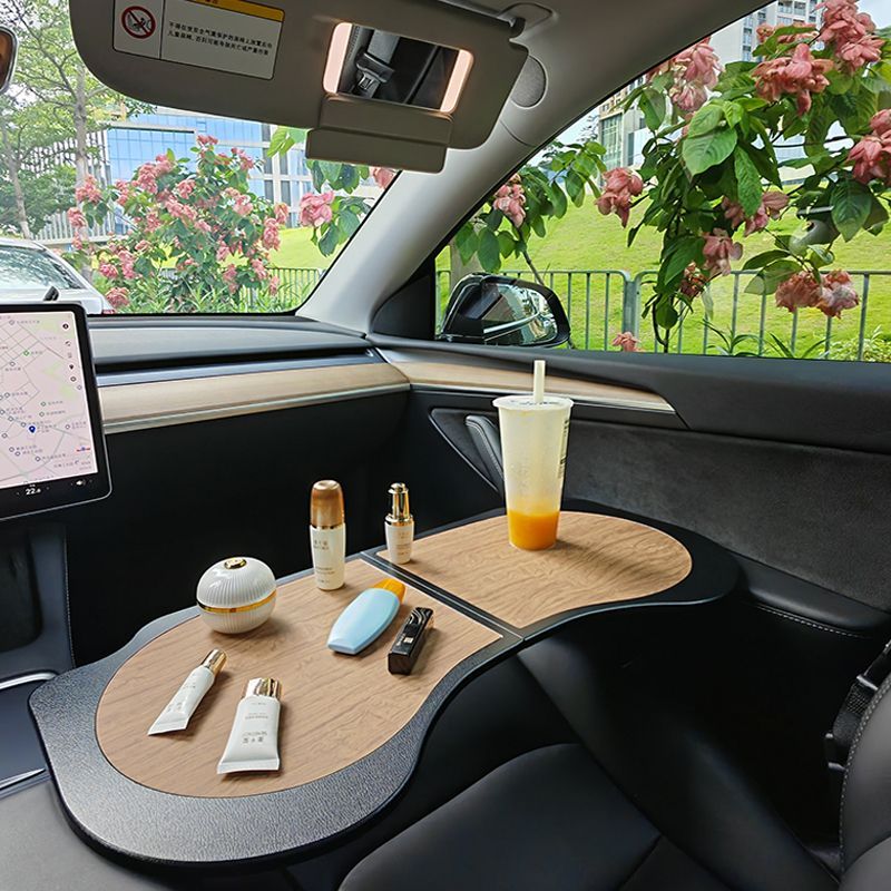 免運 開立發票 汽車小桌板適用於ModelY/3迷你車載餐盤電腦折疊桌子改裝 快速出貨