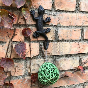 鑄鐵古典裝飾壁虎掛鉤墻鉤花園庭院戶外雜貨ZAKKA美式復古吊蘭