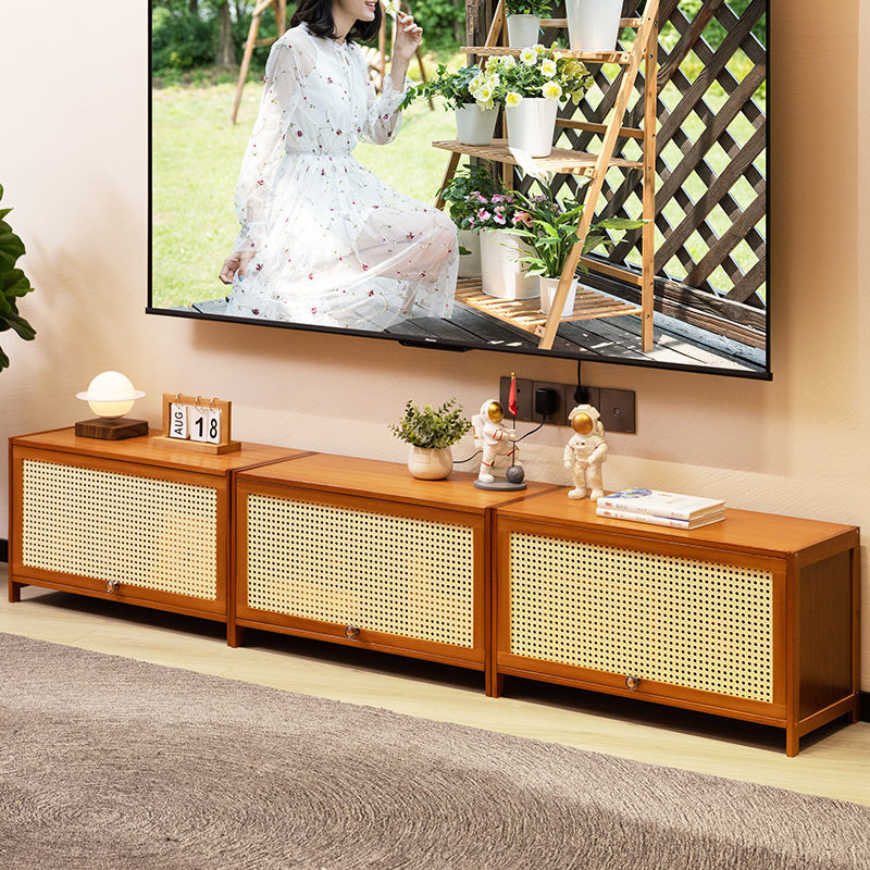 電視櫃小戶型家用客廳新款茶幾電視機櫃一體組合墻非實木現代簡約-快速出貨