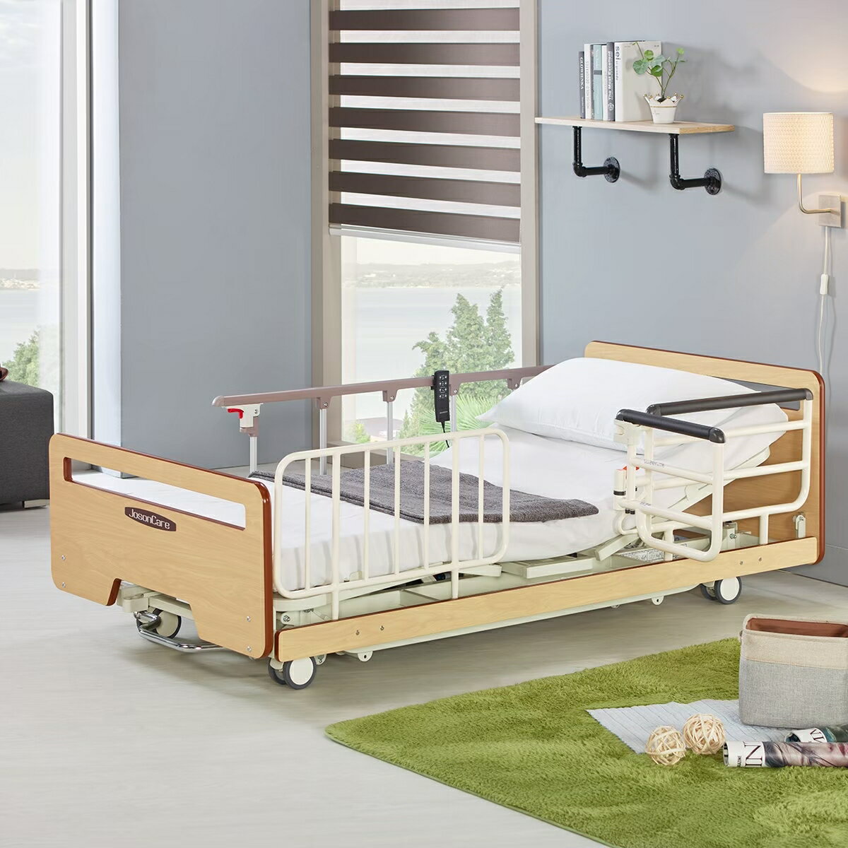 [強盛興]  超低床身型電動床ES-18UDS     符合電動床補助  贈品:床包組*2+中單*2+枕頭*2+移動式餐桌*1