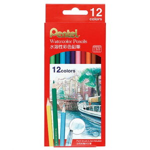 Pentel 飛龍 CB9-12TW 水溶性彩色鉛筆 (12色裝)