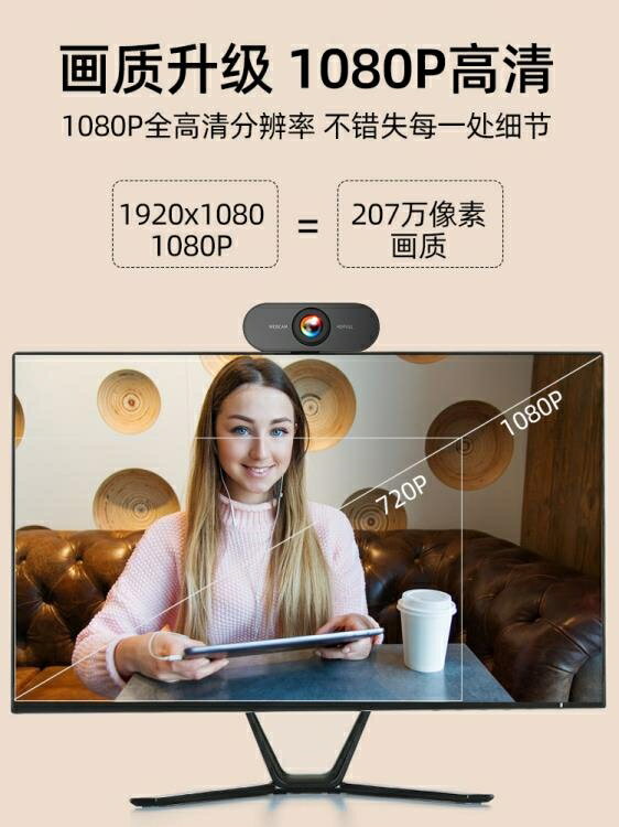 外接高畫質1080P攝像頭臺式電腦筆記本考研復試專用家用usb帶麥克風話筒一體線上教學【林之舍】