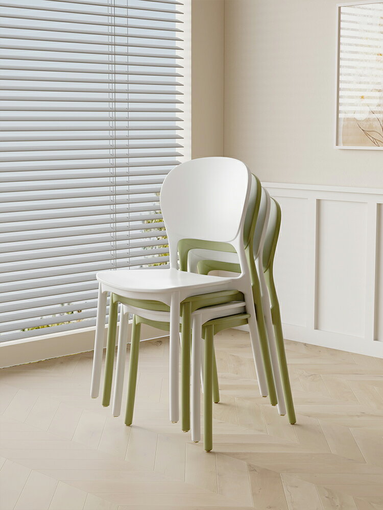 【免運】 北歐餐椅家用加厚塑料椅子簡約塑膠靠背椅網紅休閑桌椅餐廳凳子