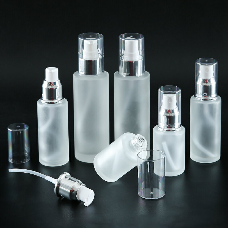 爽膚化妝水乳護膚品玻璃旅行分裝瓶套裝噴霧瓶按壓式小樣小空瓶子