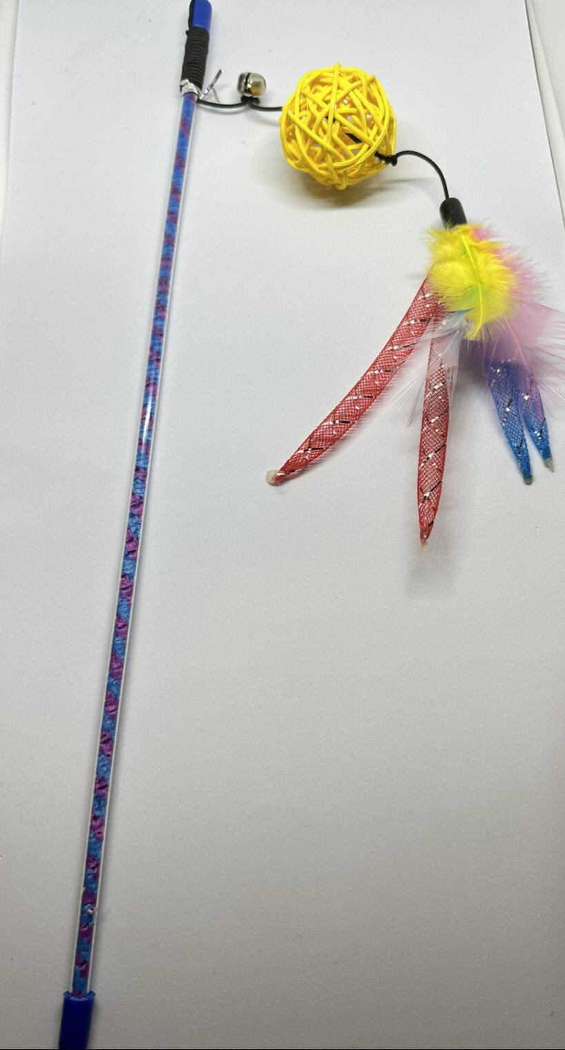 逗貓棒 小鈴鐺球 黃色