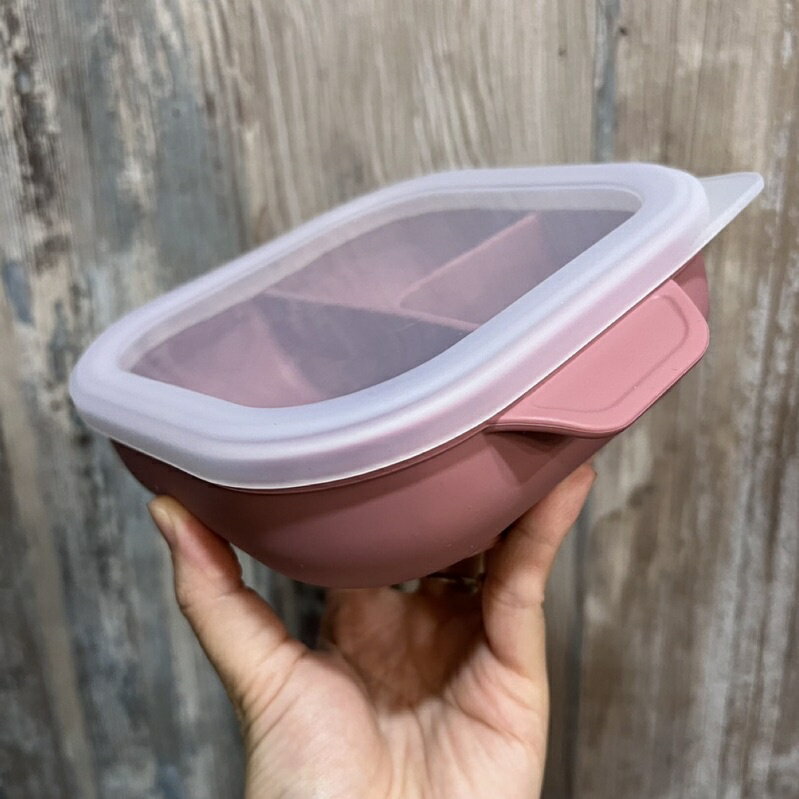 送304餐具組》莫蘭迪色大容量分格吸盤碗蓋組 5