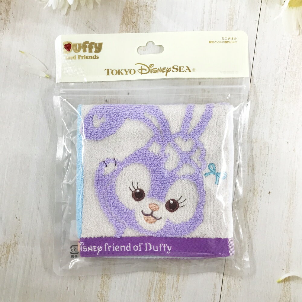 日本東京迪士尼海洋 Duffy and Friends 綿100% 手帕 方巾(史黛拉兔)｜小鶴日貨