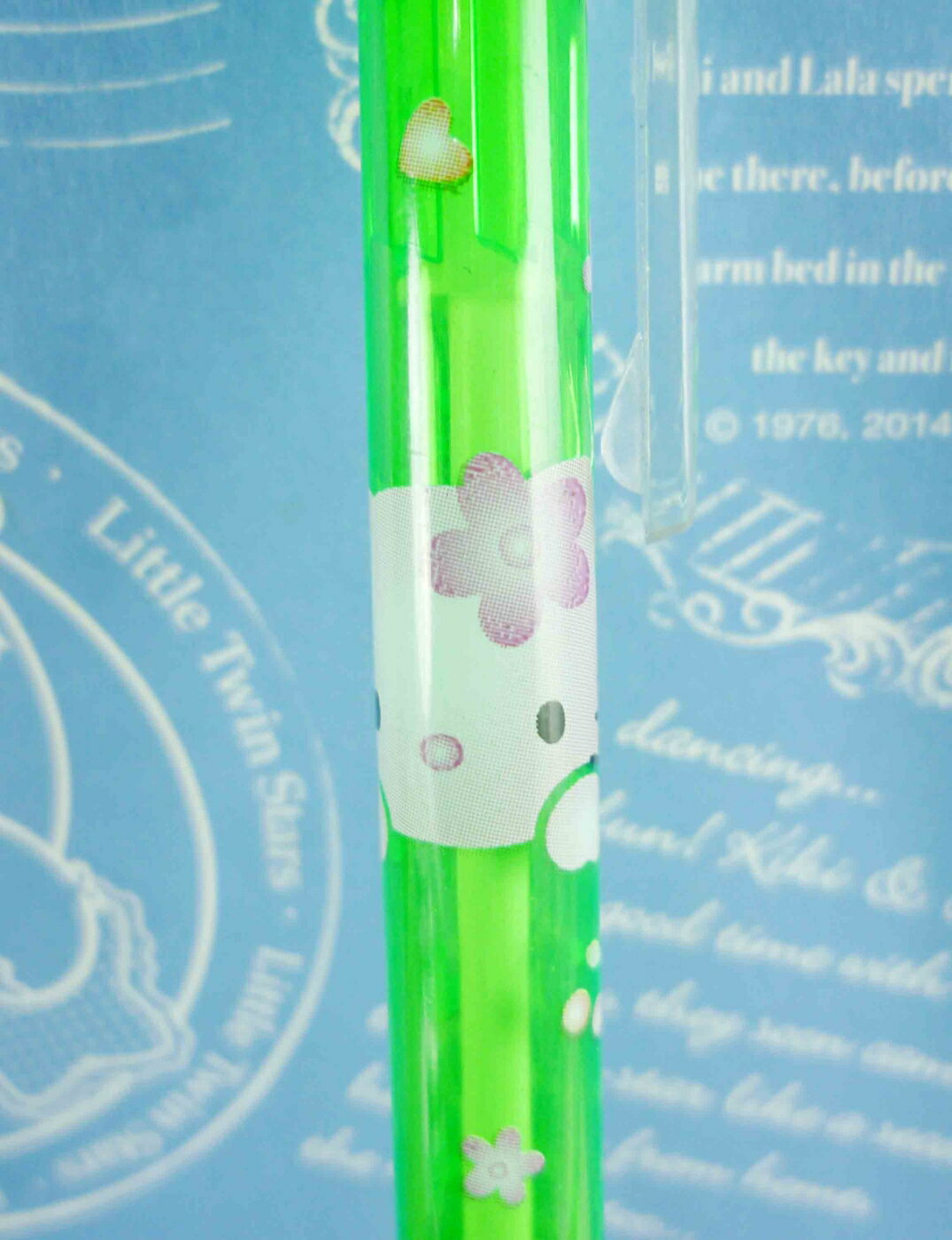 【震撼精品百貨】Hello Kitty 凱蒂貓 KITTY原子筆-花圖案-綠色 震撼日式精品百貨