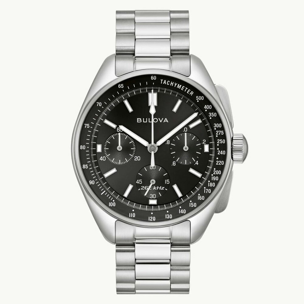【Time Piece】BULOVA 黑色登月計時腕錶(96K111) [APP下單享4%點數]