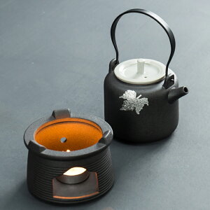 黑陶煮茶爐溫茶爐蠟燭酒精陶瓷爐器提梁茶壺加熱保溫底座功夫茶具