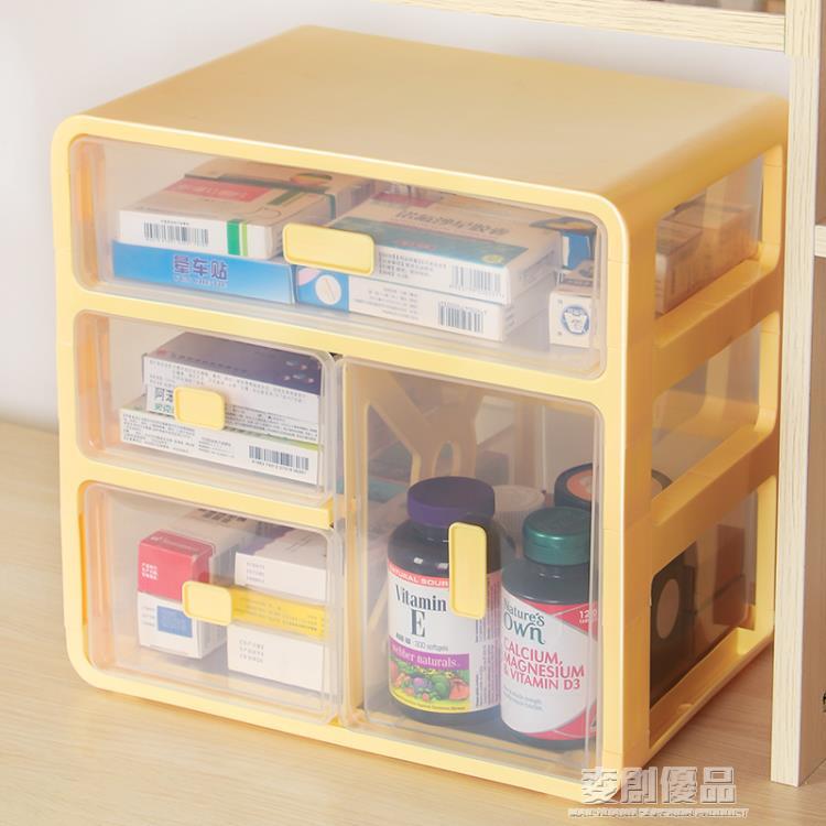 家用藥箱家庭裝小收納盒抽屜式大容量藥品藥物醫療包的急救醫藥箱 「宜家優選百貨」