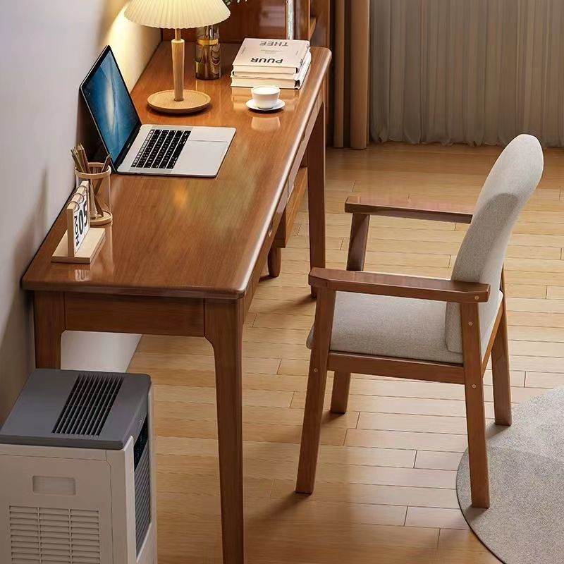【限時優惠】實木窄書桌40/45cm寬家用電腦桌客廳辦公桌小戶型學生臥室學習桌