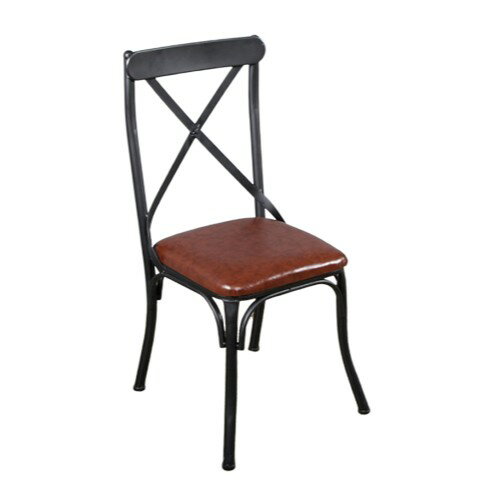 《Chair Empire》工業風餐椅/復古餐椅/鐵管餐椅/皮椅墊/書桌椅/休閒椅/扶手椅/交叉背餐椅/鐵椅