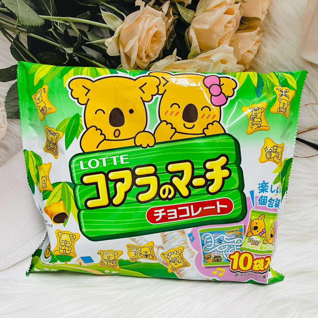 日本 LOTTE 樂天 小熊巧克力餅 120g 10小袋入｜全店$199免運