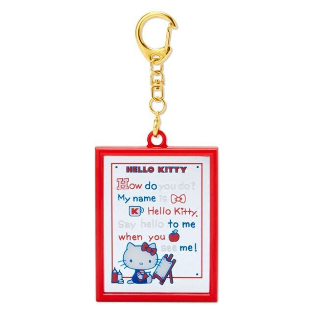 【震撼精品百貨】Hello Kitty 凱蒂貓日本三麗鷗sanrio KITTY迷你隨身鏡鑰匙圈 (紅畫家款)*39462