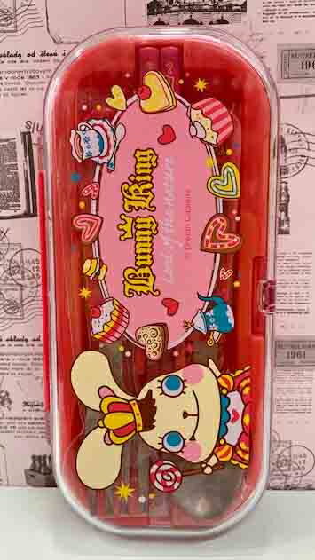 【震撼精品百貨】 Bunny King 邦尼國王兔 邦尼兔攜帶型餐具組-紅#72867 震撼日式精品百貨