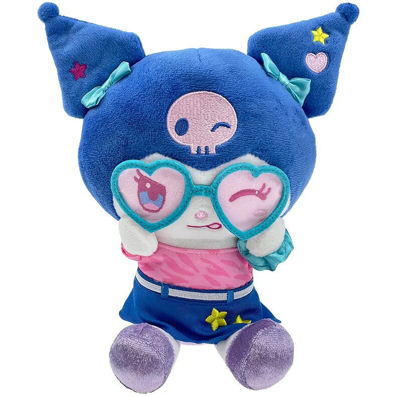 【震撼精品百貨】酷洛米 Kuromi~Sanrio 日本SANRIO三麗鷗 酷洛米造型絨毛娃娃-眼鏡*72709