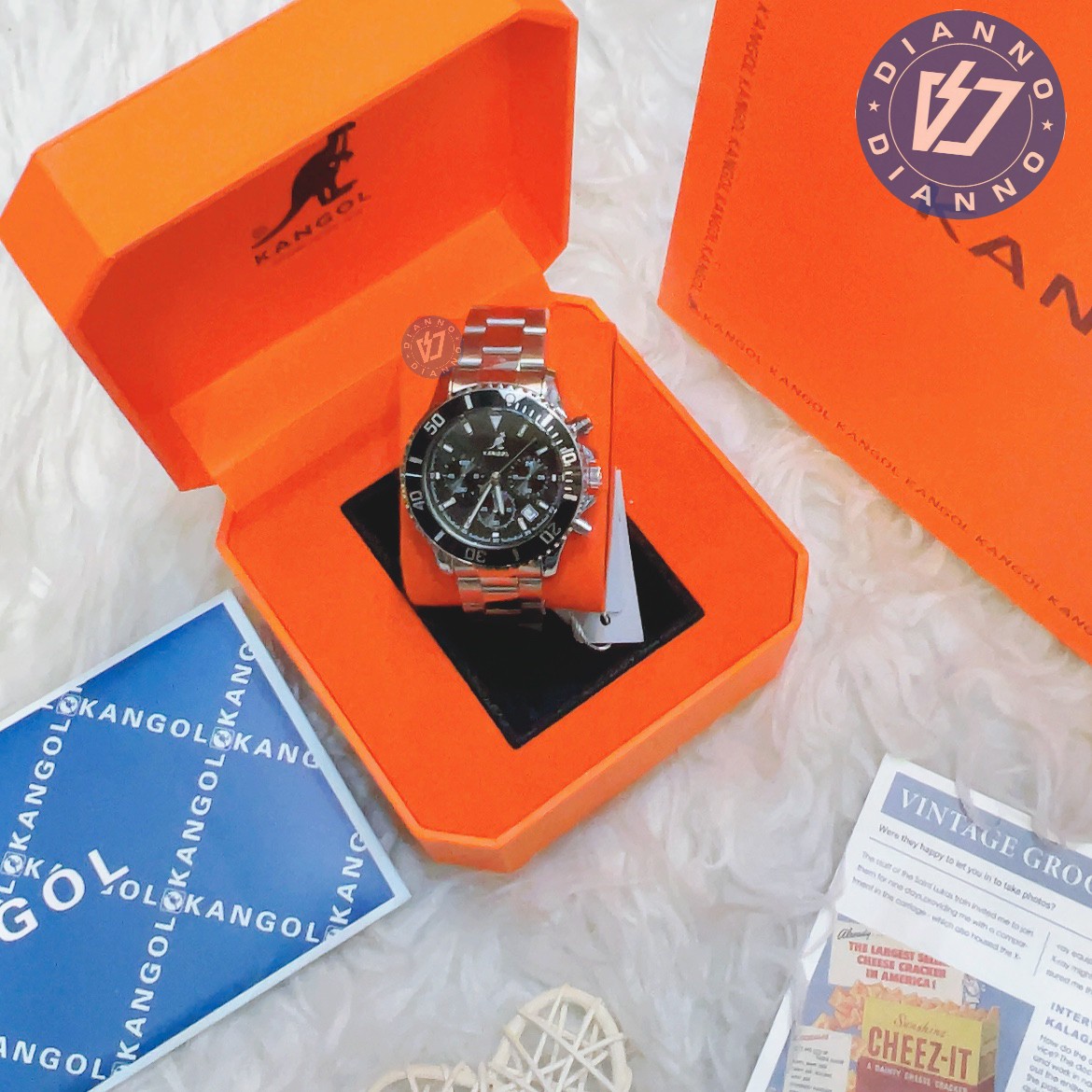 帝安諾-實體店面 Kangol 袋鼠 水鬼 日本製造機芯 男生手錶 配件 手錶 三眼 飾品 防水【APP下單享4%點數】