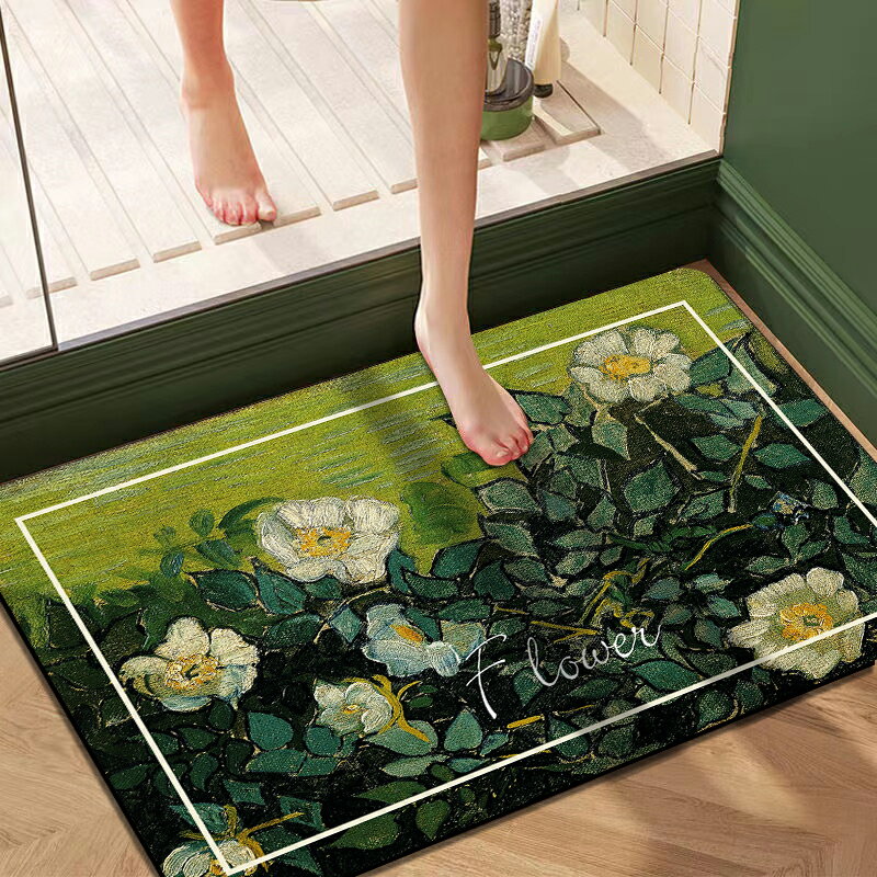 門口地墊 腳踏墊 吸水地墊 浴室硅藻泥吸水地墊防滑速幹腳墊淋浴房衛生間門口軟墊可剪裁家用『ZW4929』
