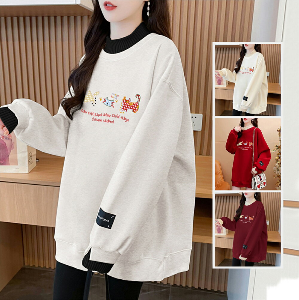 ＊ORead＊華棉複合銀狐絨加絨加厚衛衣(4色M~2XL)【限定加碼✿全館滿額再折】