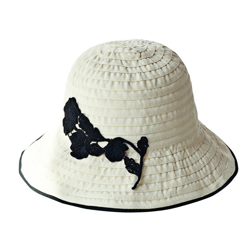 遮陽帽漁夫帽-圓頂純色貼花可摺疊女帽子5色73vf54【獨家進口】【米蘭精品】